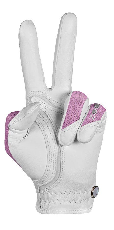 Zoom Zoom Sun Style guanto da golf donna, bianco/rosa