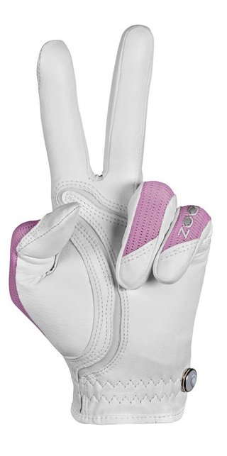 Zoom Zoom Sun Style guanto da golf donna, bianco/rosa
