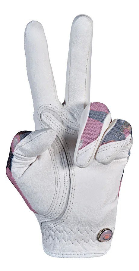 Zoom Zoom Sun Style guanto da golf donna, bianco/rosa