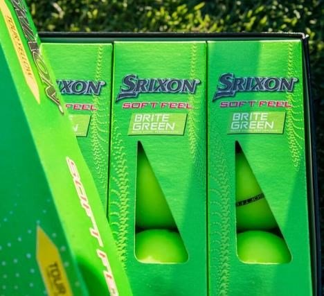 Srixon Soft Feel Brite palline da golf 2023, verdi