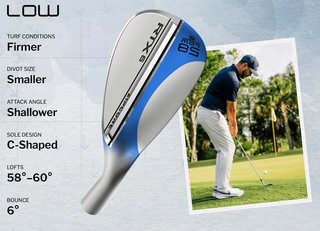 Cleveland RTX 6 ZipCore Tour Satin wedge da uomo, acciaio