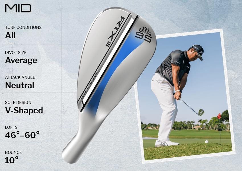 Cleveland RTX 6 ZipCore Tour Satin wedge da uomo, acciaio