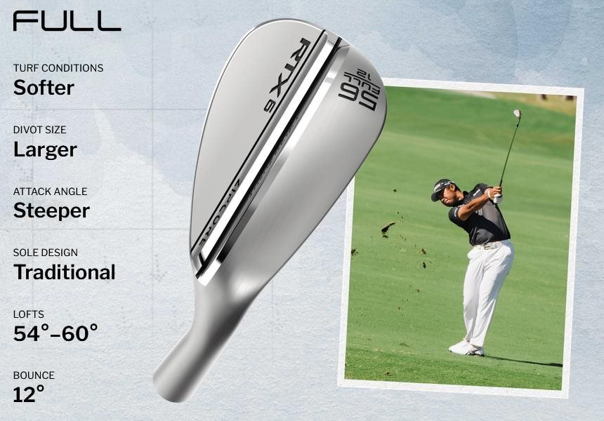 Cleveland RTX 6 ZipCore Tour Satin wedge da uomo, acciaio
