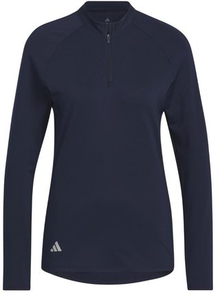 Adidas Solid Quarter Zip Long Sleeve felpa donna, collegiate navy