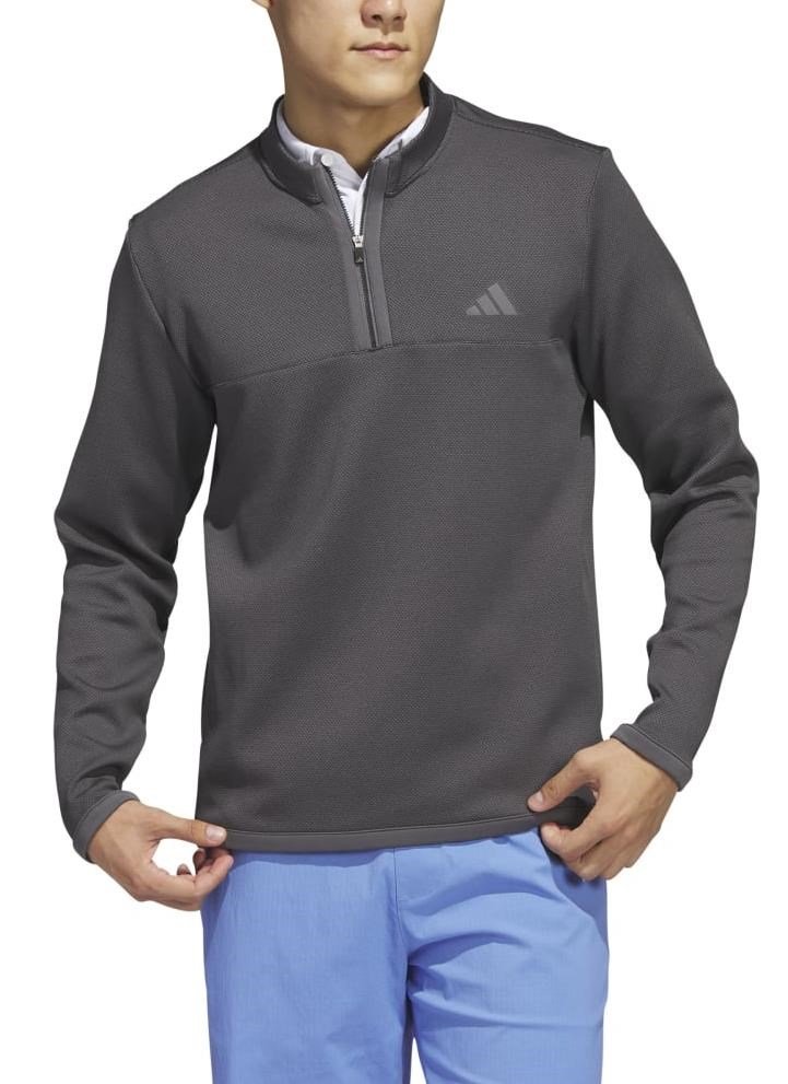 Adidas Microdot 1/4 felpa uomo, nero/bianco