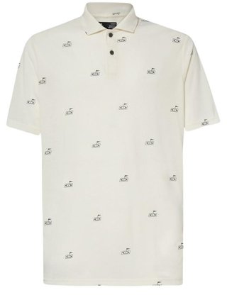Oakley Golf Flag Pattern polo da uomo, arctic white