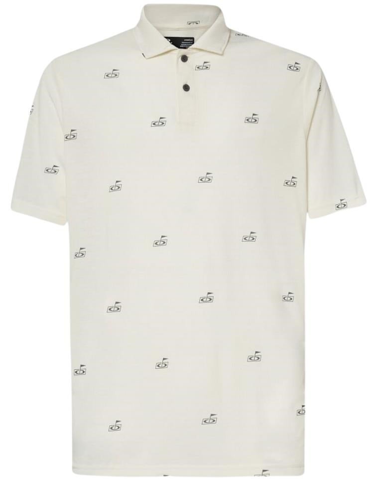 Oakley Golf Flag Pattern polo da uomo, arctic white