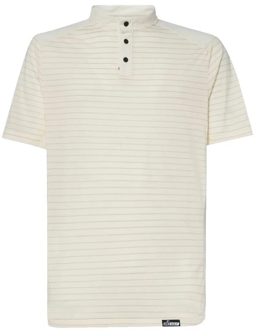 Oakley Fringe Stripe polo uomo, arctic white