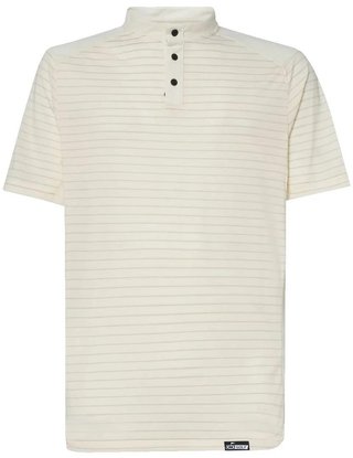 Oakley Fringe Stripe polo uomo, arctic white