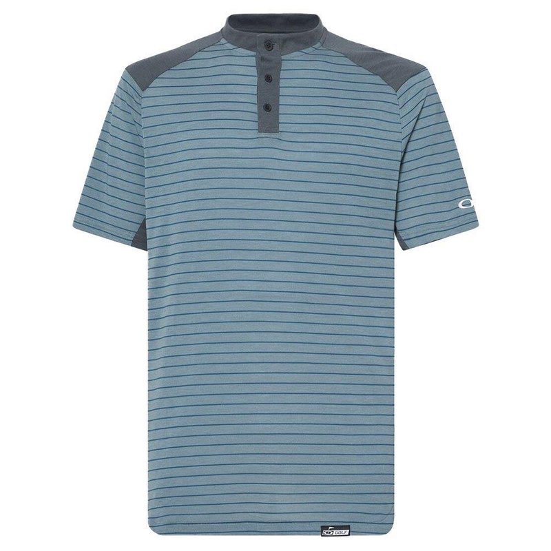 Oakley Fringe Stripe polo da uomo, dark slate