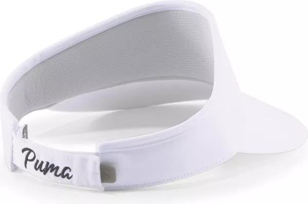 Puma P Visor Adj visiera universale 2023, bianco brillante/nero