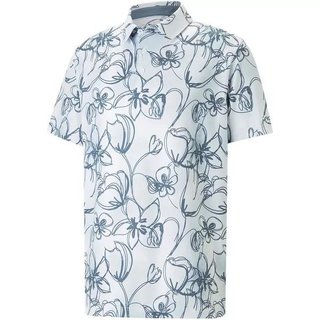 Puma Cloudspun Stems polo da uomo, white/evening sky