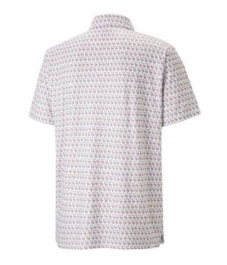 Puma Mattr Flamingo polo da uomo, bright white/flamingo pink