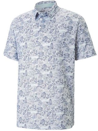 Puma Mattr Seaplanes polo da uomo, navy blazer/tropical aqua