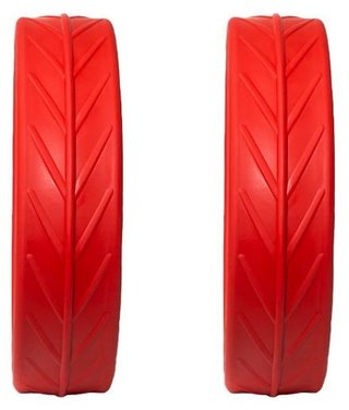JuCad Tyres for Rear Wheels (2 pneumatici per ruote posteriori JuCad), rosso