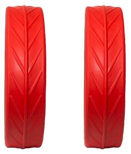 JuCad Tyres for Rear Wheels (2 pneumatici per ruote posteriori JuCad), rosso