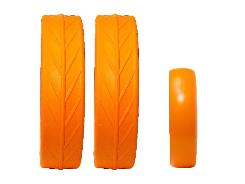 JuCad tires - 2 ruote posteriori, 1 ruota anteriore, arancione