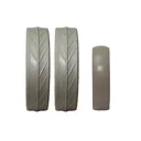 JuCad tires - 2 ruote posteriori, 1 ruota anteriore, grigio