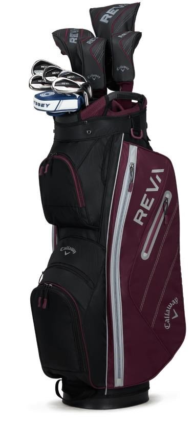 Callaway Reva 8PC Eggplant set da golf femminile, grafite, +cart bag