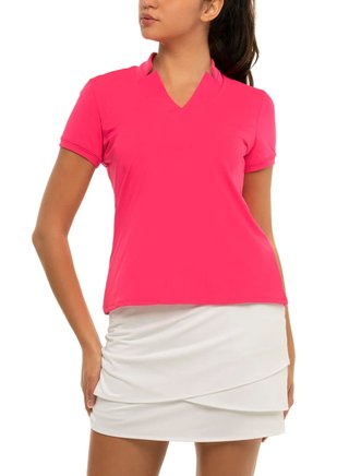Lucky in Love Chi Chi Short Sleeve polo da donna, melone