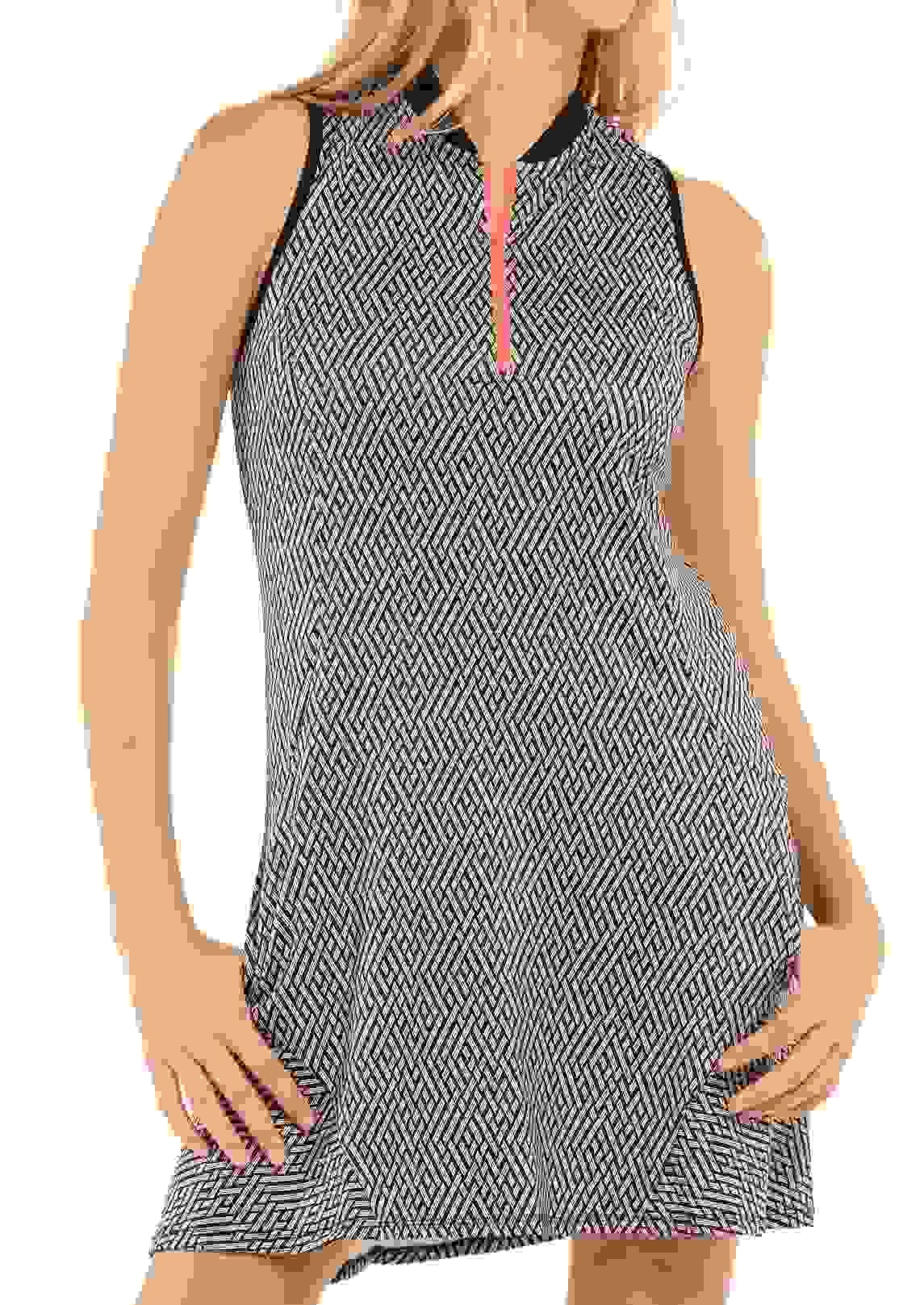 Lucky in Love Thatch Me Later vestito da golf donna, nero/bianco