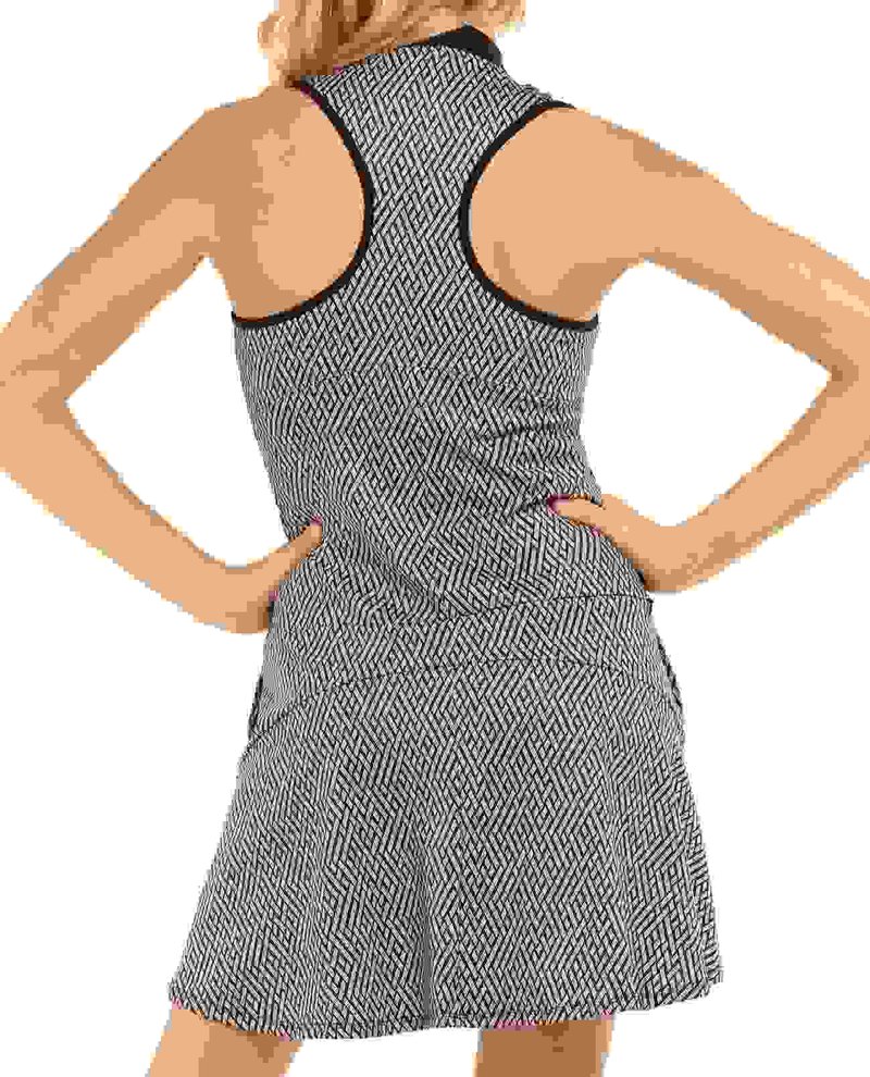 Lucky in Love Thatch Me Later vestito da golf donna, nero/bianco