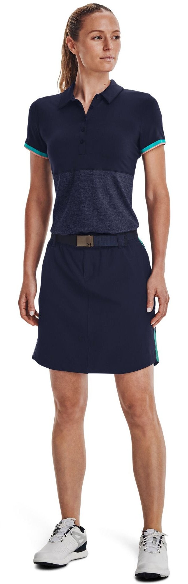Under Armour Links Woven gonna da golf femminile, blu navy