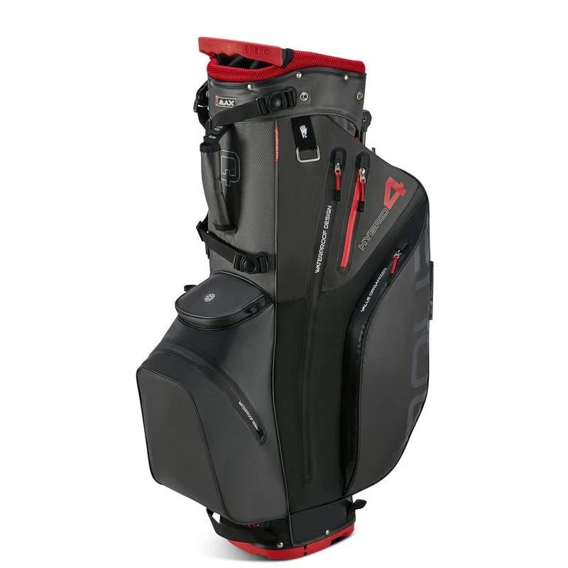 Big Max AQUA Hybrid 4 stand bag, nero/carbone/rosso