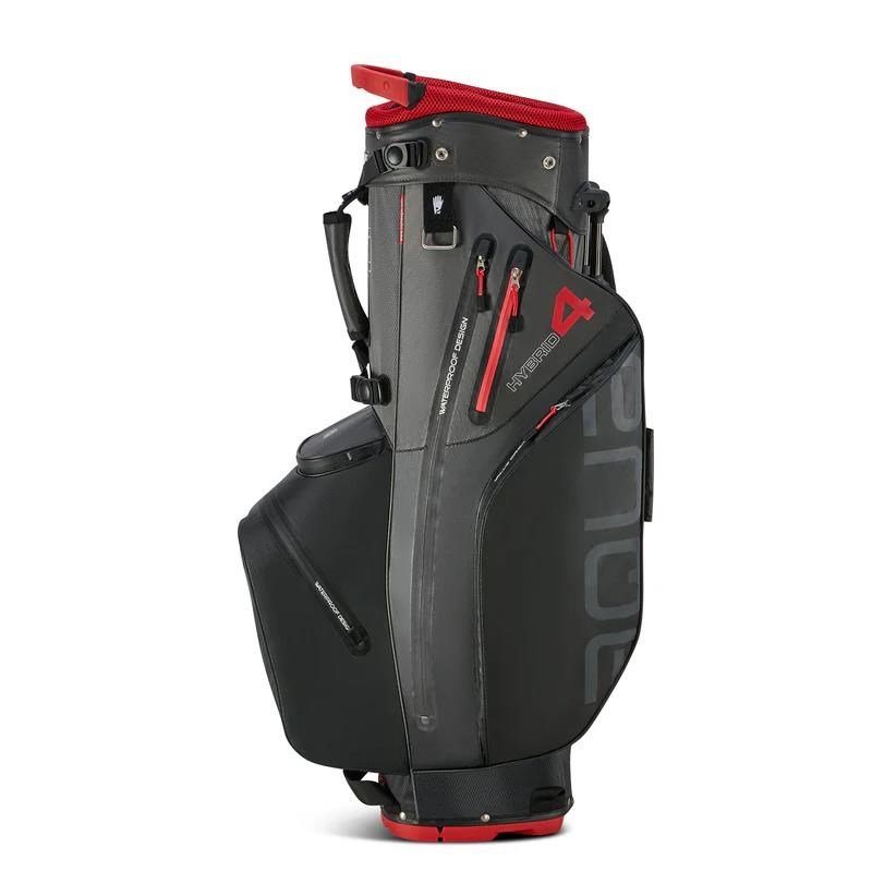 Big Max AQUA Hybrid 4 stand bag, nero/carbone/rosso