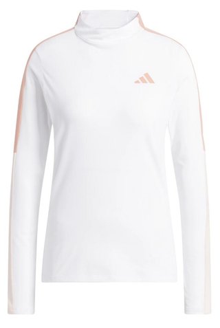 Adidas Nature mock manica lunga polo, bianco