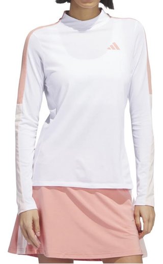 Adidas Nature mock manica lunga polo, bianco