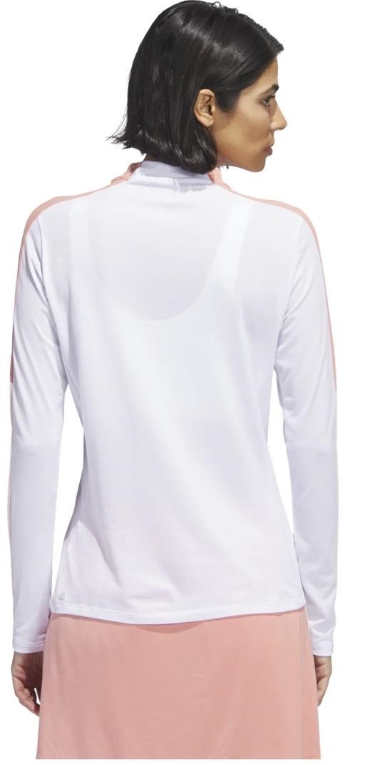 Adidas Nature mock manica lunga polo, bianco