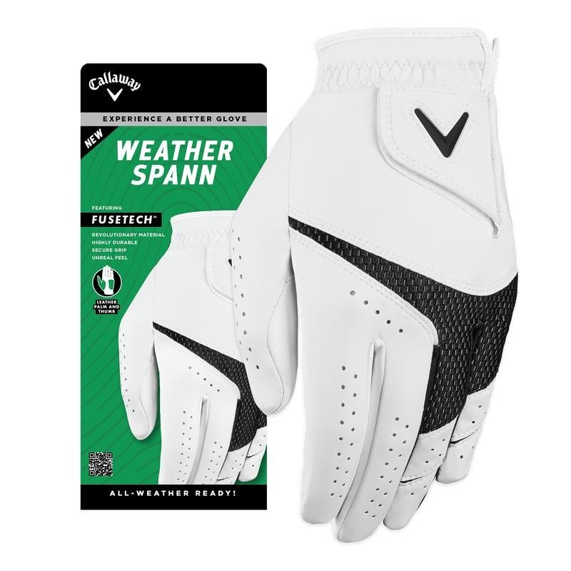Callaway Weather Spann guanto da golf donna, bianco