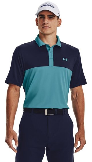 Under Armour Perf 3.0 Color Block polo da uomo, glacier blue