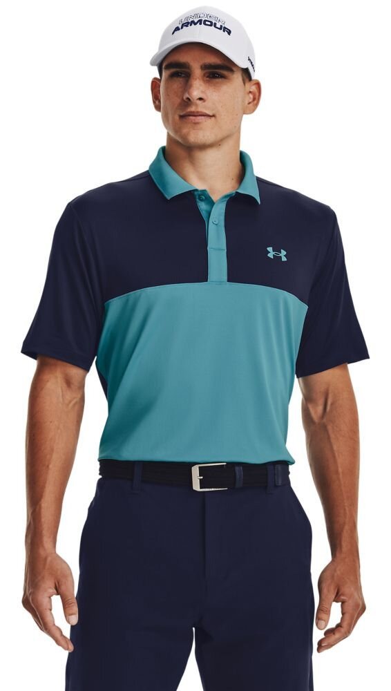 Under Armour Perf 3.0 Color Block polo da uomo, glacier blue