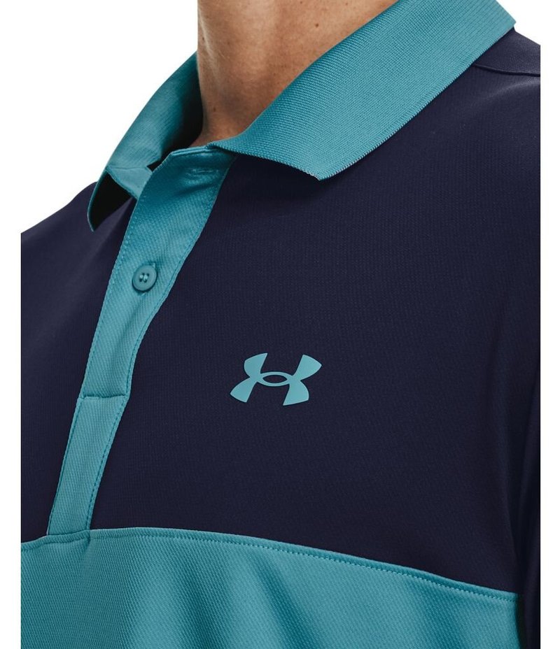 Under Armour Perf 3.0 Color Block polo da uomo, glacier blue