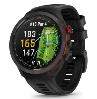 Garmin Approach S70 47mm orologio GPS da golf, lunetta in ceramica nera/cinturino in silicone nero