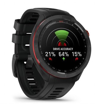 Garmin Approach S70 47mm orologio GPS da golf, lunetta in ceramica nera/cinturino in silicone nero