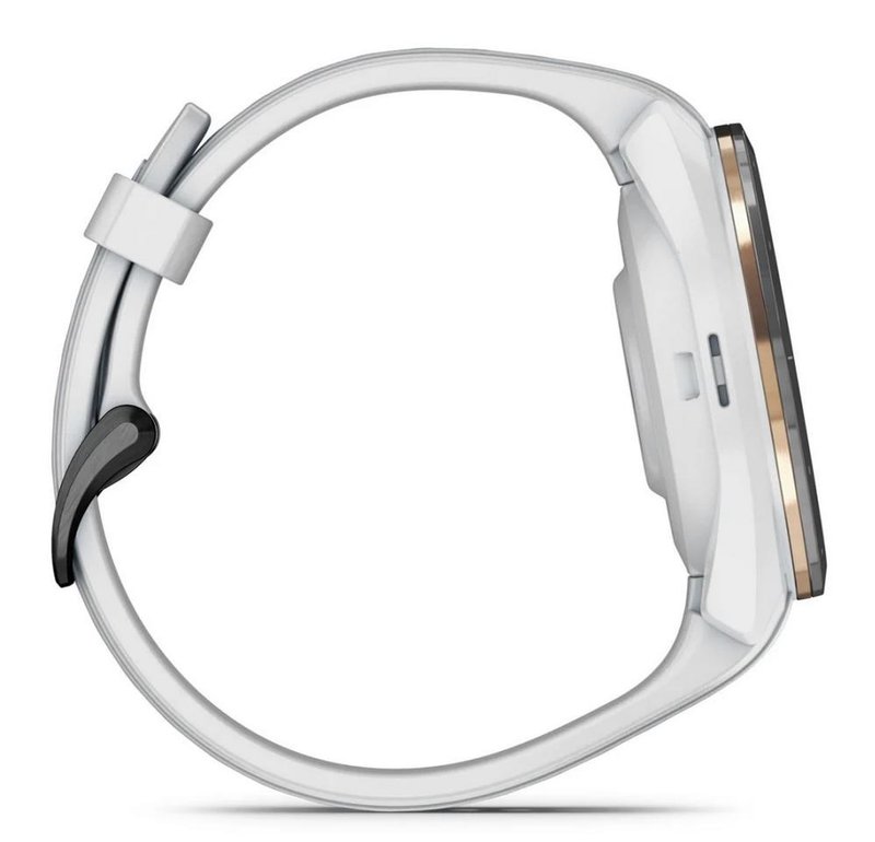 Garmin Approach S70 42 mm GPS orologio, lunetta in ceramica nera/cinturino in silicone bianco