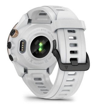 Garmin Approach S70 42 mm GPS orologio, lunetta in ceramica nera/cinturino in silicone bianco