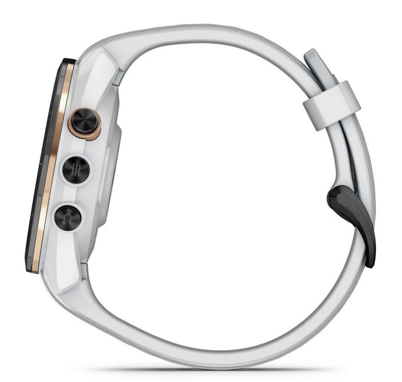 Garmin Approach S70 42 mm GPS orologio, lunetta in ceramica nera/cinturino in silicone bianco