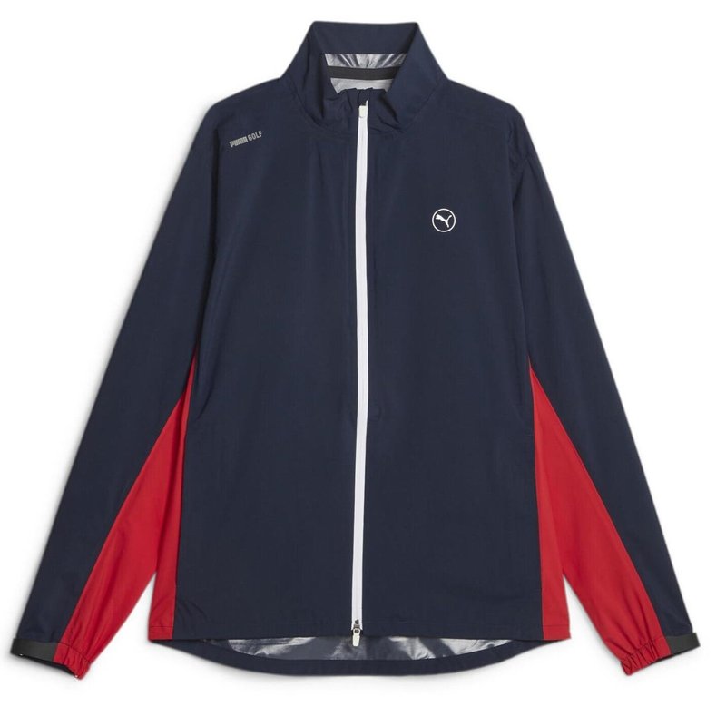 Puma DryLbl Rain giacca uomo, navy blazer/strong red