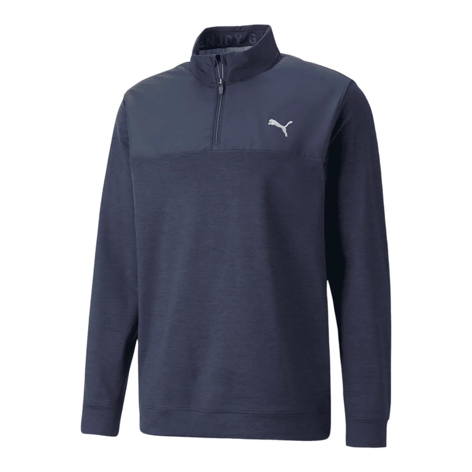 Puma Cloudspun Colorblock 1/4 Zip felpa da uomo, navy blazer