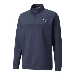 Puma Cloudspun Colorblock 1/4 Zip felpa da uomo, navy blazer