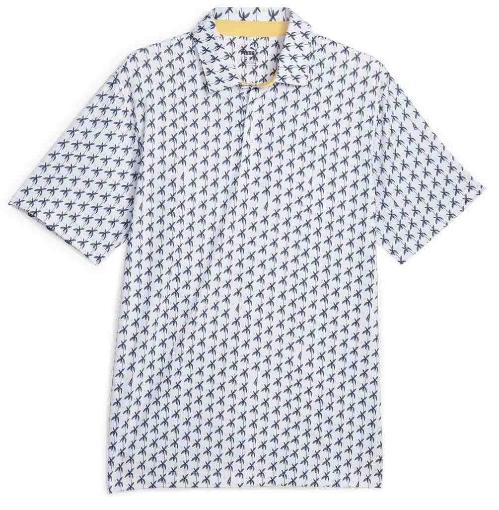 Puma Mattr Palms polo uomo, white glow/navy blazer