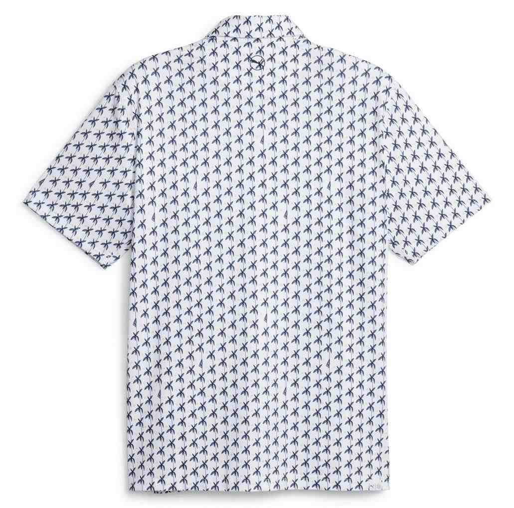 Puma Mattr Palms polo uomo, white glow/navy blazer