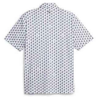 Puma Mattr Palms polo uomo, white glow/navy blazer