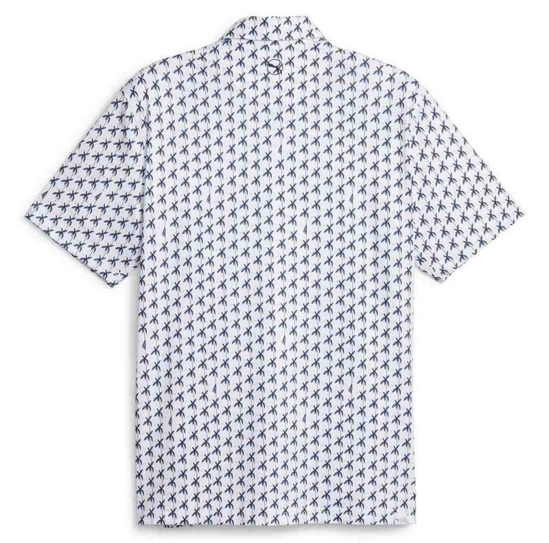Puma Mattr Palms polo uomo, white glow/navy blazer