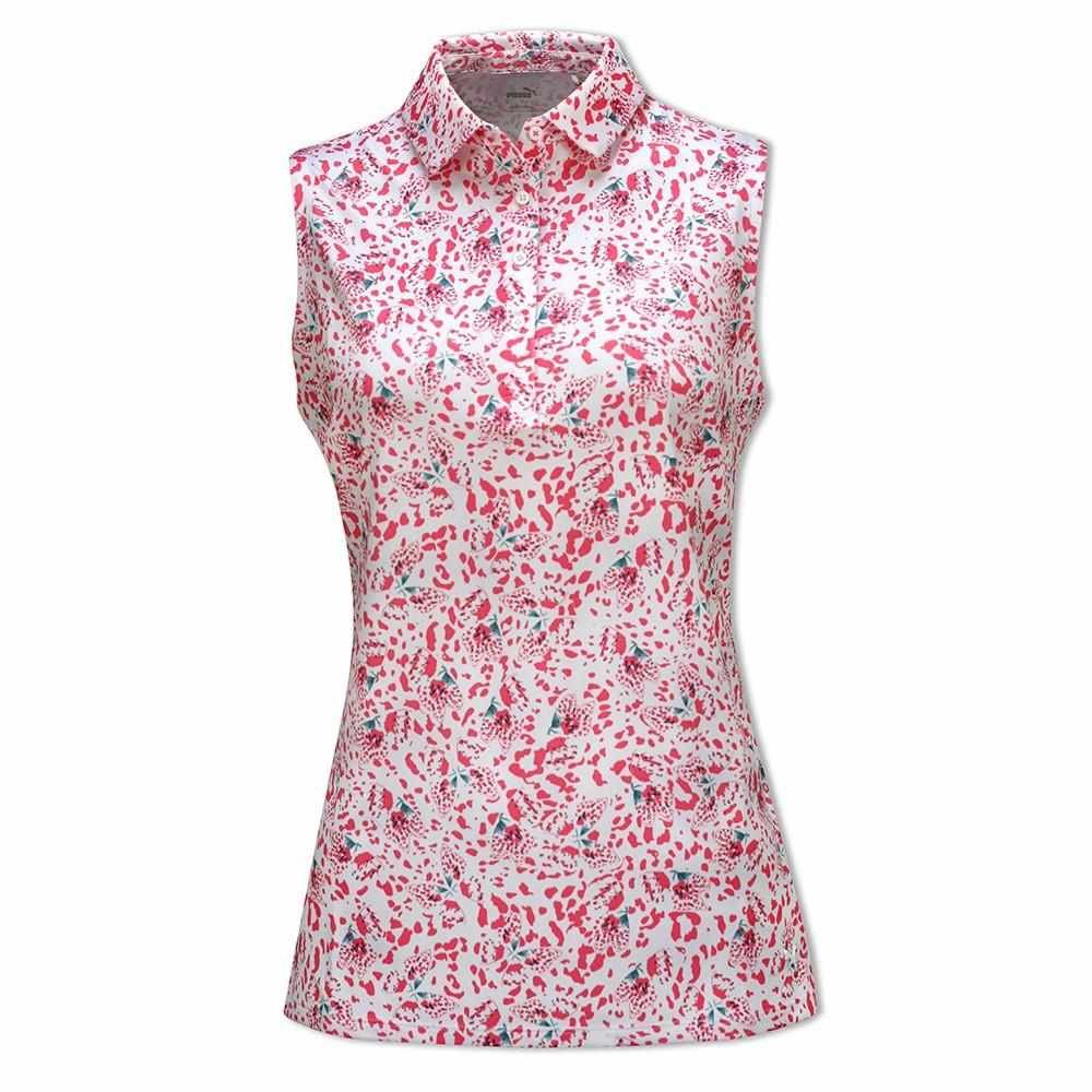 Puma Mattr Mariposa SL polo da donna, strawberry burst/bold blue