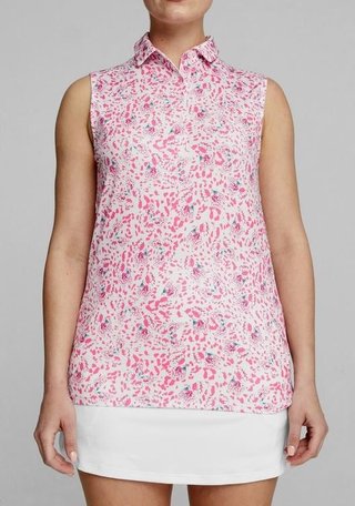 Puma Mattr Mariposa SL polo da donna, strawberry burst/bold blue